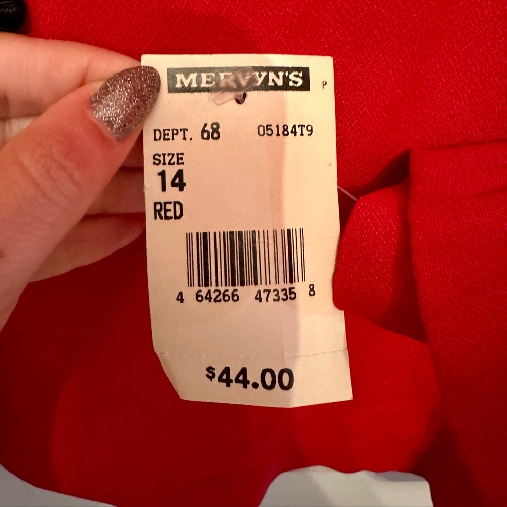 NWT Vintage Sequel Red Blazer with Black Accents Size 14 - Picture 5 of 6